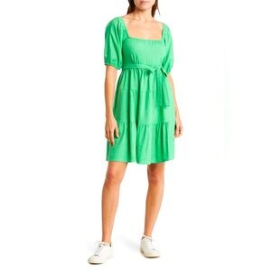 Puff Sleeve Tiered Dress​